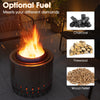 49 cm Smokeless Fire Pit Stainless Steel Wood Burning Firepit with Rain Cover