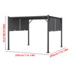Steel Pergola Adjustable Gazebo Garden Sun Shade Canopy Outdoor Shelter