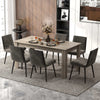 160CM Modern Kitchen & Dining Room Table with Sturdy L-shaped Legs Seats up to 8