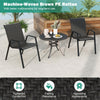 5 Piece Patio Rattan Dining Set Outdoor Wicker Table & Chairs Set for 4