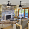 Ceiling Fan with Light Remote Control IndoorCeiling Lamps 3 Wind Speeds 132cm