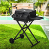 Garden Barbecue Smoker Burner Charcoal Grill Thermometer Outdoor Cooking Folding