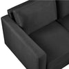 3-Seater Sofa 189CM For Living Room Fabric Upholstered Couch, Black