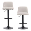 Set of 2 Swivel Bar Stools with Mid Back, Counter Chairs for Kitchen & Dining
