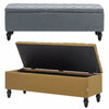 Large Chesterfield Storage Ottoman Bench Box Widnow Seat Stool Bedroom Footstool