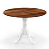Dining Table Wooden Dining Table 4-Person Round Table-Brown