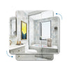 Frameless Wall Mirror Adhesive Bathroom Bedroom Makeup Vanity Camper Campervan
