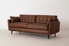 Swyft Model 10 3 Seater Sofa - Chestnut Faux Leather RRP £1799