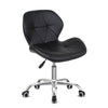 Computer Desk Chair Office Cushioned Chair Chrome Legs Swivel Fabric/PU/Velvet