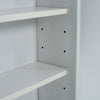 Double Glass Doors Wall Cabinet Storage Cupboard Hanging Organizer Shelves Shelf