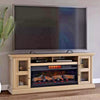 Fireplace TV Media Stand Electric Fireplace Wood Cabinet Unit With Cooling Fan