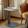 Pedestal Small Side Table Sofa Drinking Table Saddle Leather Tray Top End Table