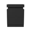 Bedside Table RGB LED Bedside Cabinet 2 Drawers Nightstand Modern APP & Remote