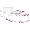 Gecheer Bed Frame Wax Brown 75x190 Small Solid Wood Pine K1W9