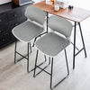 Set of 2 Pieces Upholstered Plastic Barstools Kitchen Dining Bar Chairs Seats UK