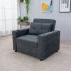 Sofa Bed Single Chair Armchair Sleeper USB Port Cup Holder Chair Chaise Pull Out
