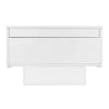 Coffee Table with Hidden Storage and 2 Drawers High Gloss White for Living Room