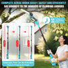 2 IN 1 Cordless Pole Chainsaw Long Reach Cutter Pruner Saw 2Batteries Charger UK
