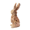 Garden Ornament Rabbit Hare Sculpture indoor outdoor Wood Effect 38cm