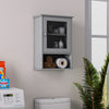 Bathroom Cabinet Wall-Mounted Cupboard Medicine Cabinet w/Adjustable Shelf Grey