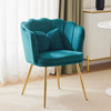 Tub Chair Accent Chair Curved Back Velvet Upholstered Armchair metal Legs Green