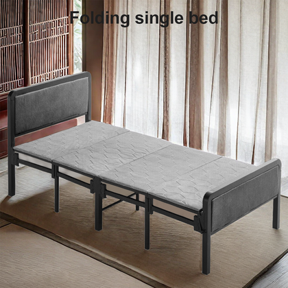 192CM Folding Single Guest Bed Padded Foam Fold Up Metal Framed Sleeper Home New