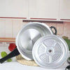3/5/7L Aluminium Pressure Cooker Quick w/ Lid Latch Indicator Explosion-Proof UK