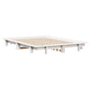 Bed Frame White 120x200 Solid Wood Pine T6R4
