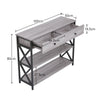 3 Tiers Industrial Console Table Narrow Sofa Side Table Entryway Display Shlves