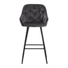 2 PCS Bar Stools Velvet Padded Seat ＆ Armrest Salon Lounge chairs Luxury Kitchen