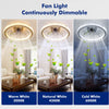 LED Ceiling Fan Light Dimmable Living Room Chandelier Lamp With Remote Atbtwajbu