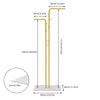 Heavy Duty Dual-pole Clothes Rail Anti-Collapse Garment Rack Coat Hanger Stand
