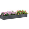 Garden Raised Flower Bed Outdoor Trough Galvanise Frame Plant Vegetables Planter