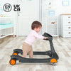 2-in-1 Baby Walker Foldable Activity Push Walker with Adjustable Height & Speed
