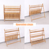 100cm Bamboo Plant Stand Outdoor Indoor Flower Stand Folding Corner Shelf Garden