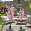 5ft Artificial Cherry Blossom Tree Potted Outdoor Garden Decor Home Pink Large
