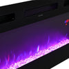 White 36in Electric Fire Electric Fireplace w/ 70in TV Cabinet Unit with Remote