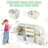 Kids Toy Storage Organizer Truck-shaped Toddler Storage Cabinet w/2 Bins