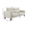 Dusk Soho Natural Linen Look Fabric 3 Seater Sofa RRP £999