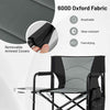 Camping Chair 116 cm Tall Directors Chair w/Bottom Mesh Bag & Storage Pocket