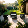 4PCS Rattan Sofa Set Garden Furniture Patio Weaving Wicker Conversation Table
