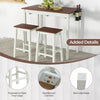3-Piece Kitchen Dining Table Set 2 person Counter Height Pub Table w/ 2 Stools