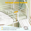 190 x 90 cm Low Bunk Bed Frame House Bunk Bed with Slide-White