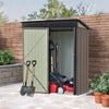 Galvanized Steel Garden Storage Shed Metal Outdoor Bike Shed with Doors