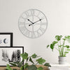 Wall Clock 40cm Hollow Metal Clock for Living Room Bedroom Kitchen Home Decor UK