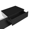 COFFEE TABLE WITH LED LIGHT, HIGH-GLOSS BLACK WITH DRAWER LIVING ROOM FURNITURE