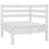 10 Piece Garden Lounge Set White Solid Wood Pine vidaXL