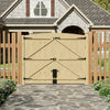 Driveway Gate Wooden Double Gate Pedestrian Side Door Heavy Duty Timber Unit