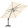 3*3m Large Roma Parasol Banana Cantilever Hanging Umbrella Outdoor Garden Patio
