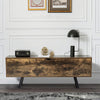 Wooden Shoe Bench with Storage Bin Chest Rustic Brown Trunk Box Bedroom Hallway